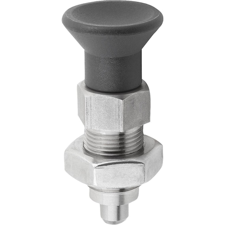 Indexing Plunger Premium W Cylindrical Indexing Size:2 D1=M12X1,5, D=6, Form:B Wo. Groove W Locknut,
